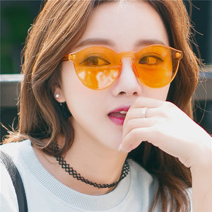 Fashion Rimless Vintage  Sunglasses Women