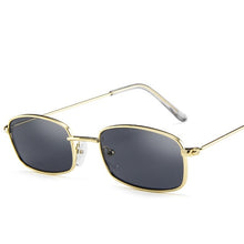 Load image into Gallery viewer, Small Retro Shades Rectangle Sunglasses Men Red Lens Yellow 2018 Metal Frame Clear Lens Sun Glasses For Women Unisex UV400
