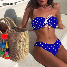 Load image into Gallery viewer, Sexy Polka Dot Bikini Women 2019 Two Piece Swimsuit Push Up Swimwear Floral Side Bathing Suit Brazilian Beach Wear Swimming Suit