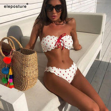 Load image into Gallery viewer, Sexy Polka Dot Bikini Women 2019 Two Piece Swimsuit Push Up Swimwear Floral Side Bathing Suit Brazilian Beach Wear Swimming Suit