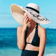 Load image into Gallery viewer, Women Summer Straw Floppy Sun Hat