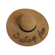 Load image into Gallery viewer, Women Summer Straw Floppy Sun Hat