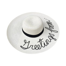Load image into Gallery viewer, Women Summer Straw Floppy Sun Hat